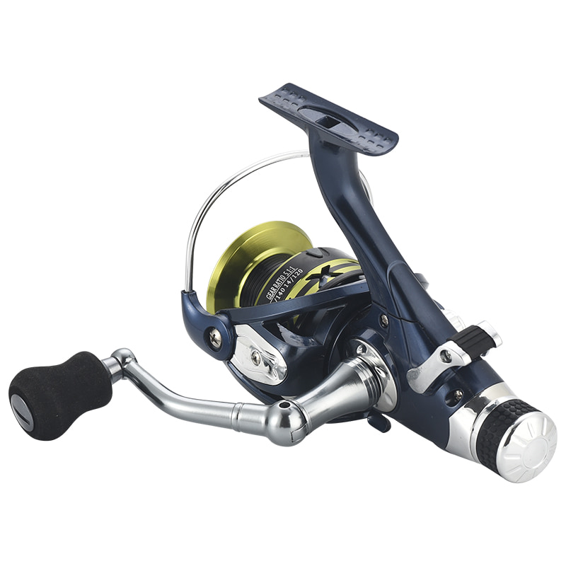 Metalspole fiskestang, der spinder trollinghjul