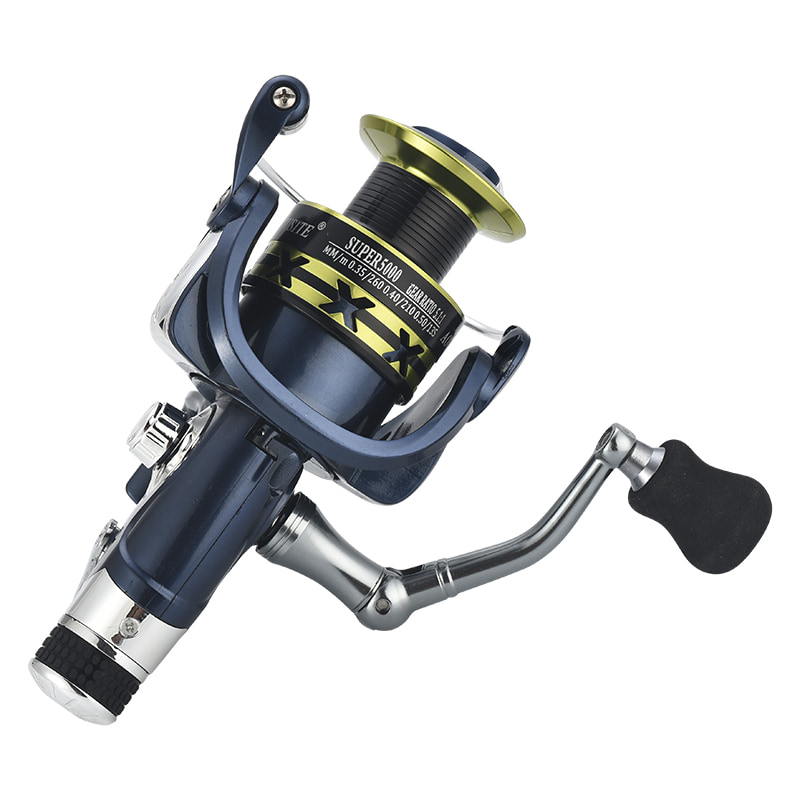 Metalspole fiskestang, der spinder trollinghjul