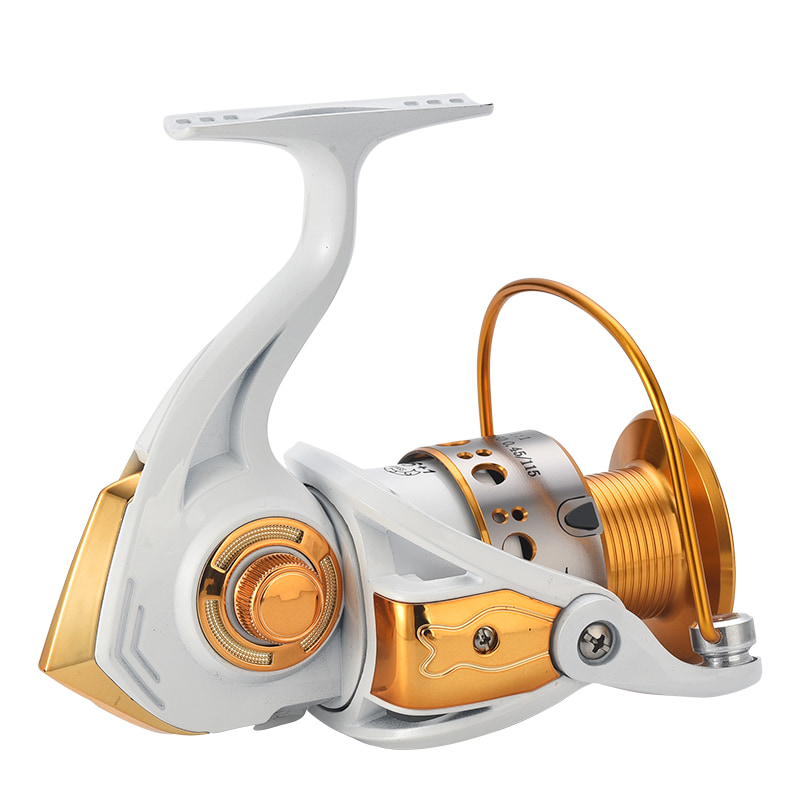 Hvid metal spole hav Fiskeri Spinning Reel Saltvand Agn Casting Surfhjul Spinning Fiskehjul