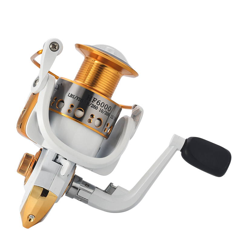 Hvid metal spole hav Fiskeri Spinning Reel Saltvand Agn Casting Surfhjul Spinning Fiskehjul